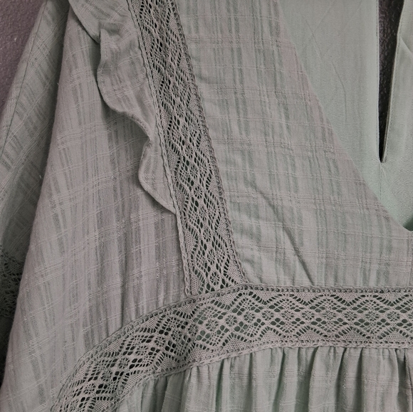 NWT Lumiere Mint Green Boho Oversized Romper - Picture 5 of 13